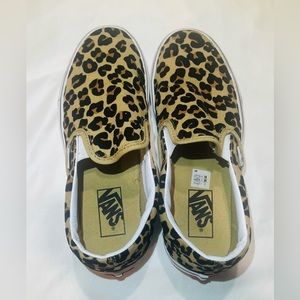 Cheetah print vans size 8 black vans size 8 great condition worn once